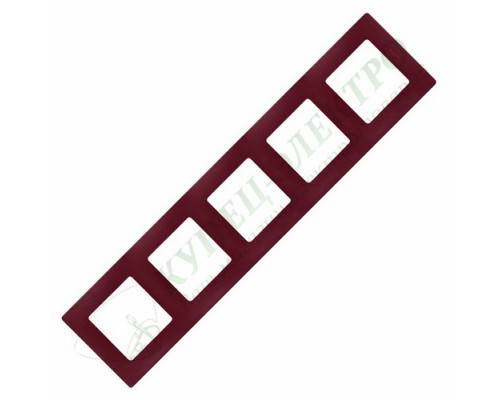 Рамка 5 постов, цвет сливовый