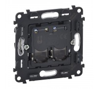 Valena IN MATIC Механизм двойной компьютерной розетки 2хRJ45, категория 5е, UTP (арт. 753041)