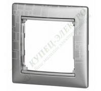 Рамка Valena 1 пост (арт. 770341), цвет: Алюминий модерн