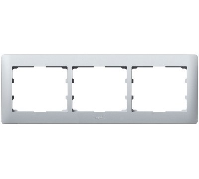 Рамка 3 поста горизонтальная, цвет: Aluminium (арт. 771303)