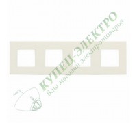 Рамка 4-постовая, серия Zenit, цвет альпийский белый (арт. N2274 BL)