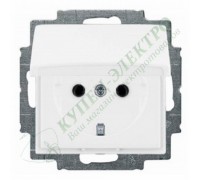 Basic 55 Розетка силовая SCHUKO 2К+З, 16А, 250В, с крышкой, цвет: Альпийский белый (20 EUK-94-507)