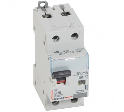 Дифференциальный автоматический выключатель DX3 1П+Н C16А 300MA-AC (арт. 411024)