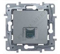 Розетка компьютерная (информационная) RJ45 Кат.6 UTP, цвет алюминий (арт. 672453)