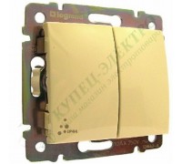 Valena Переключатель 2-клавишный на 2 направления, 10A, IP44, цвет Белый (арт. 774198)