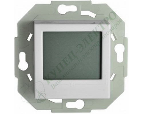Цифровой терморегулятор ERATHERM GV560 с 2-мя датчиками для серии ABB Basic55, цвет: Белый