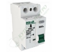 Устройство защитного отключения (ВДТ) 2P 40А 100мА AC УЗО-03 6кА DEKraft (арт. 14063DEK)