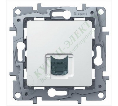 Розетка компьютерная (информационная) RJ45 Кат.5 UTP, цвет белый (арт. 672241)