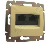 Valena Розетка информациолнная RJ45 UTP, категория 5е, 2 выхода, с захватами, цвет: Слоновая кость (арт. 774131)