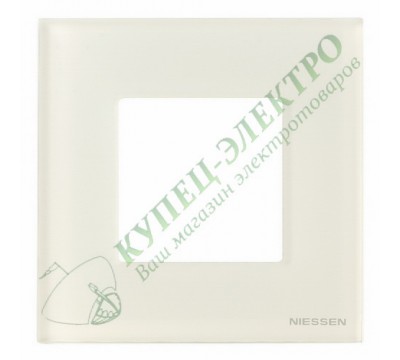 Рамка 1-постовая, 2-модульная, серия Zenit, стекло белое (арт. N2271 CB)