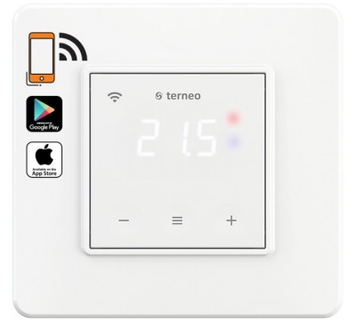Wi-Fi Терморегулятор Terneo sx c сенсорным управлением и рамкой серии Unica производства Schneider Electric