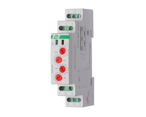Реле времени PCU-507 (многофункц. два независимых вр. 1 мод. 230В 2х8А 2P IP20 монтаж на DIN-рейке) F&F EA02.001.022