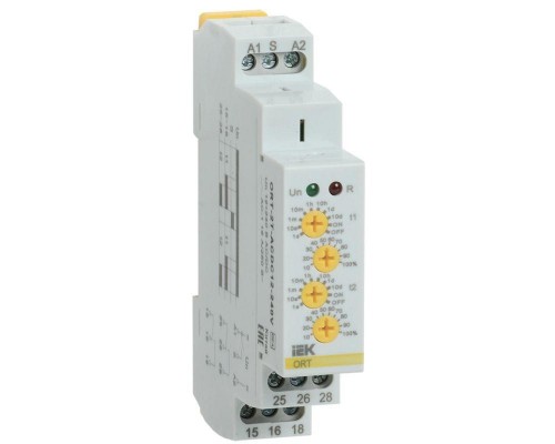 Реле времени ORT 2 контакта 12-240В AC/DC 2 уставки IEK ORT-2T-ACDC12-240V
