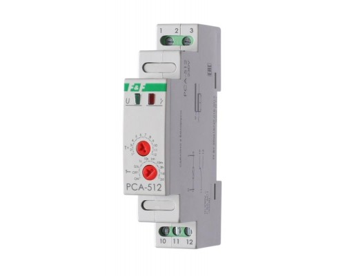 Реле времени PCA-512 (задержка выкл. 230В 8А 1перекл. IP20 монтаж на DIN-рейке) F&F EA02.001.001