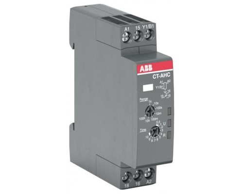 Реле времени CT-AHC.12 компактное (задержка при отключ.) 24-48B DC 24- 240B AC (7 диапазонов времени 005с...100ч) 1ПК ABB 1SVR508110R0000