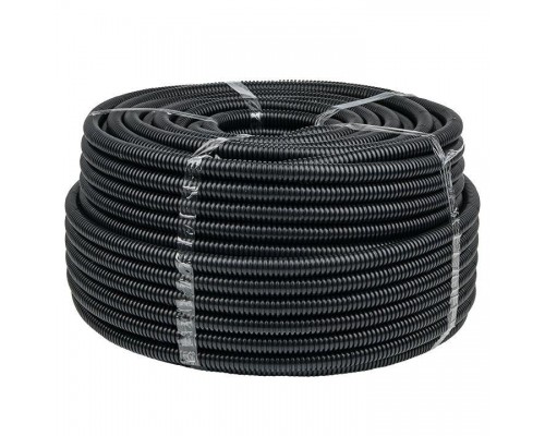 Труба гофрированная FRHF d20мм с протяжкой черн. (уп.100м) Plast PROxima EKF FRHF-20