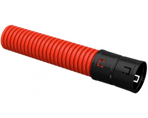 Труба гофрированная двустенная ПНД d63мм с муфтой красн. (уп.50м) IEK CTG12-063-K04-050-R