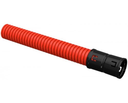 Труба гофрированная двустенная ПНД d40мм с муфтой красн. (уп.50м) IEK CTG12-040-K04-050-R