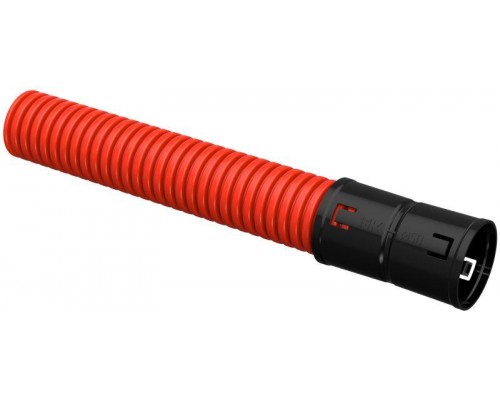 Труба гофрированная двустенная ПНД d50мм с муфтой красн. (уп.50м) IEK CTG12-050-K04-050-R
