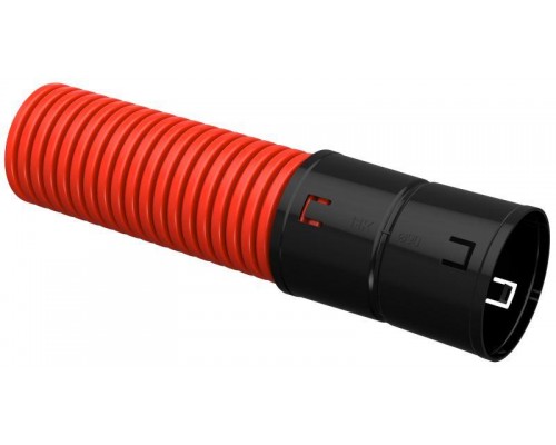 Труба гофрированная двустенная ПНД d90мм с муфтой красн. (уп.50м) IEK CTG12-090-K04-050-R