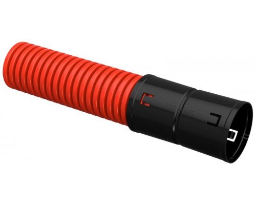Труба гофрированная двустенная ПНД d75мм с муфтой красн. (уп.50м) IEK CTG12-075-K04-050-R
