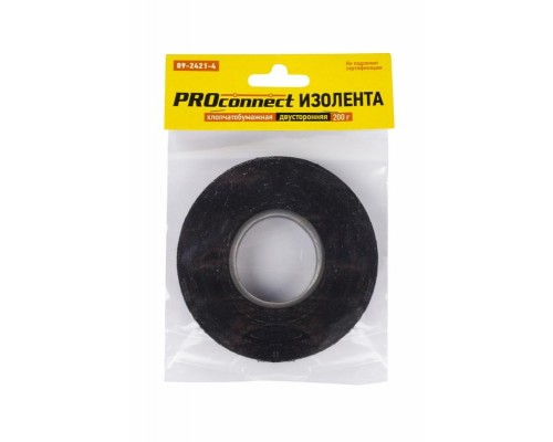 Изолента х/б 18мм двусторонняя 31.9м 200г Proconnect 09-2421-4