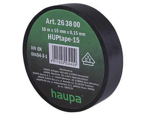 Изолента ПВХ 19мм (рул.20м) черн. HAUPA 263842