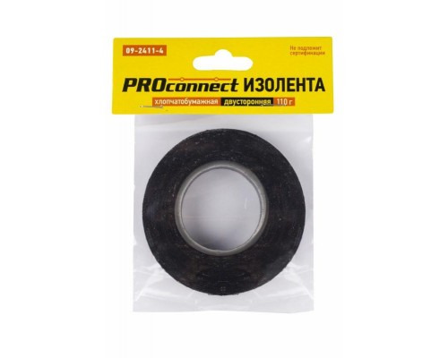 Изолента х/б 18мм двусторонняя (рул.16.4м) Proconnect 09-2411-4