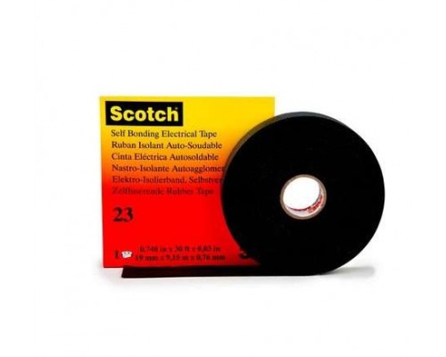 Изолента ЭПР самослипающаяся 19мм (рул.9.1м) Scotch 23 черн. 3М 7000007286
