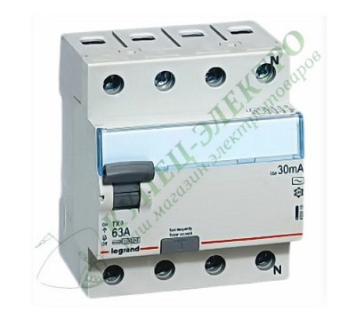 Устройство защитного отключения ВДТ TX3 4П 25A 30MA -AC (арт. 403008)