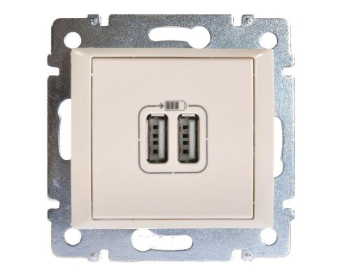 Механизм розетки 1-м USB 2мод. СП Valena сл. кость (DIY-упак.) Leg 694372