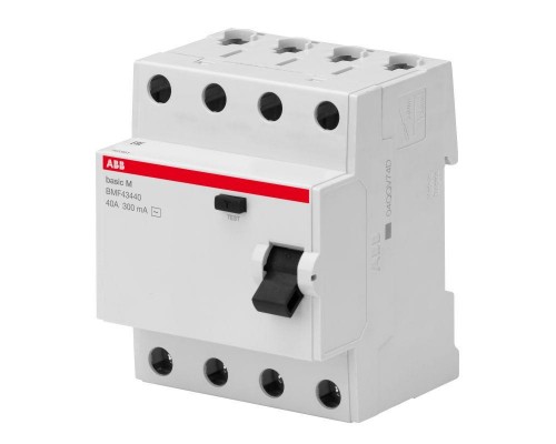 Выключатель диф. тока 4п 63А 30мА тип AC Basic M BMF41463 ABB 2CSF604041R1630
