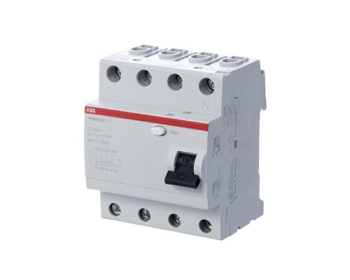 Выключатель дифференциального тока (УЗО) 4п 63А 30мА тип AC FH204 ABB 2CSF204004R1630