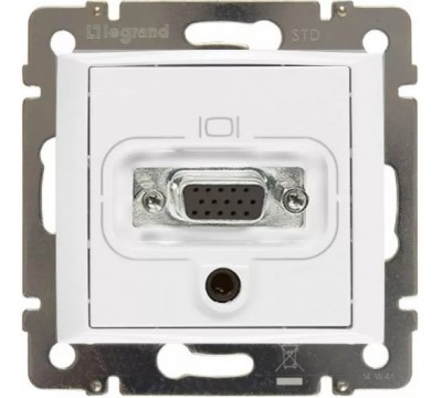 Valena Розетка HD15+Jack 3.5, цвет: Белый (арт. 770082)