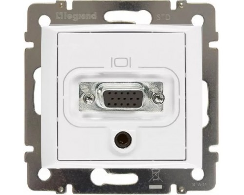 Valena Розетка HD15+Jack 3.5, цвет: Белый (арт. 770082)