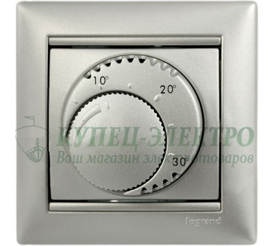 Valena Термостат стандартный для регулирования систе отопления и кондиционирования воздуха, цвет: Алюминий (арт. 770226)