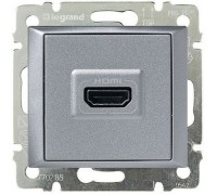 Valena Розетка HDMI для аудио/видеоустройств, цвет: Алюминий (арт. 770285)