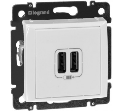 Valena Зарядное устройство с 2-мя USB разъемами, цвет: Белый (арт. 770470)