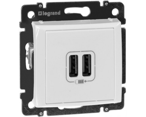 Valena Зарядное устройство с 2-мя USB разъемами, цвет: Белый (арт. 770470)