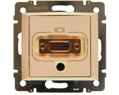 Valena Розетка HD15+Jack 3.5, цвет: Слоновая кость (арт. 774182)