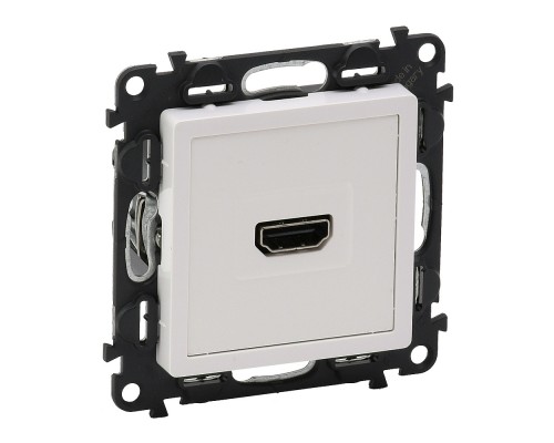 Valena LIFE Розетка для аудио/видео устройств HDMI тип А в сборе с лицевой панелью. Цвет: Белый (арт. 753171)