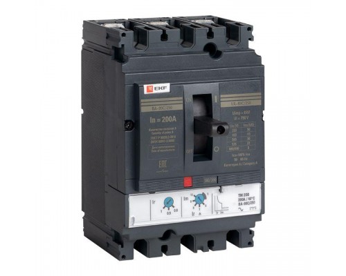 Выключатель автоматический 3п 250/200А 45кА ВА-99C Compact NS PROxima EKF mccb99C-250-200