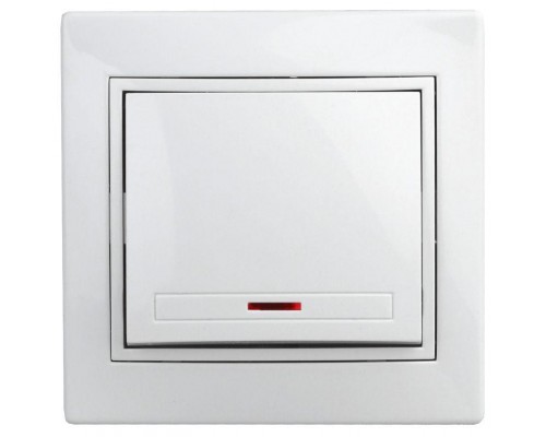 Выключатель 1-кл. СП Plano 10А IP20 1-102-01 250В с подсветкой бел. Intro Б0027597