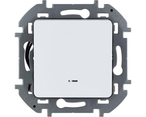 Механизм выключателя 1-кл. Inspiria 10А IP20 250В 10AX с подсветкой / индикацией бел. Leg 673610