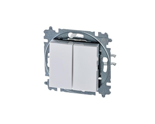 Выключатель 2-кл. СП Levit IP20 бел./ледяной ABB 2CHH590545A6001