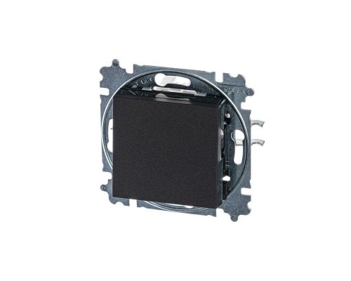 Выключатель 1-кл. СП Levit IP20 антрацит/дым. черн. ABB 2CHH590145A6063