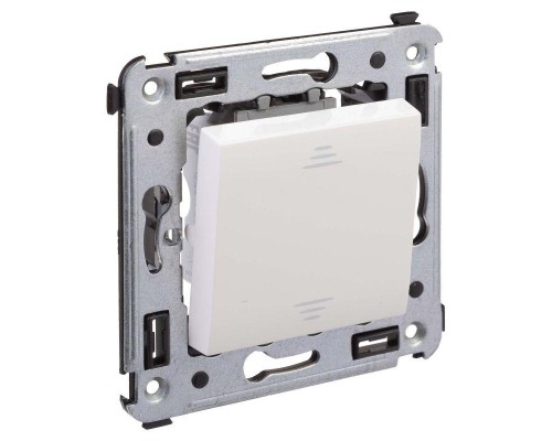 Выключатель 1-кл. 2мод. СП Avanti "Белое облако" 16А IP20 бел. DKC 4400103