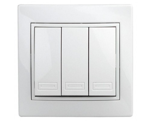 Выключатель 3-кл. СП Plano 10А IP20 1-106-01 250В бел. Intro Б0027605