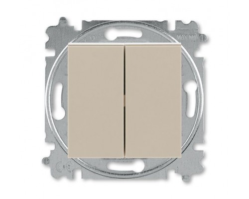 Выключатель 2-кл. СП Levit IP20 кофе макиато/бел. ABB 2CHH590545A6018