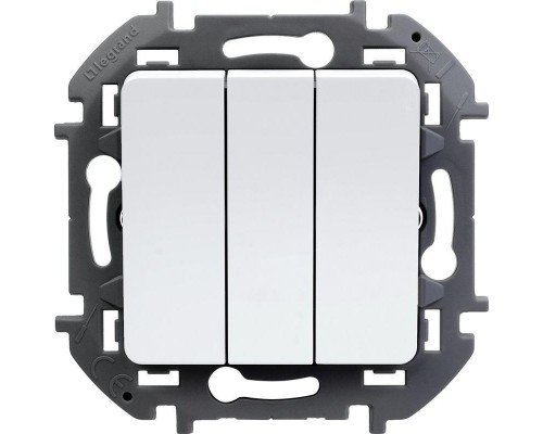 Механизм выключателя 3-кл. Inspiria 20А IP20 250В 10AX бел. Leg 673640